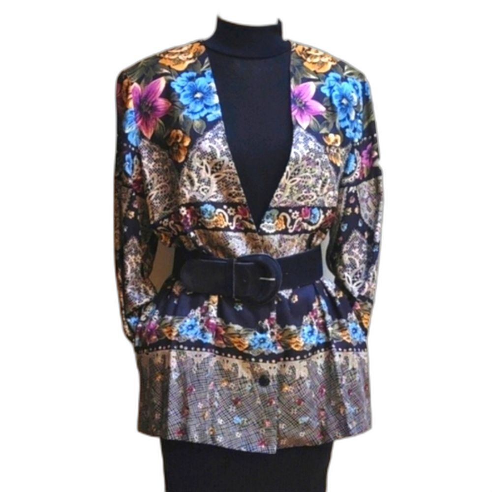 Vintage Napa Valley Printed Blazer Jacket Size 4/8